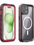 iPhone 15 Için Su Geçirmez Kılıf Ekran Koruyucu IP68 Mühürlü Su Altı Telefon Kılıfı - Kırmızı (Yurt Dışından) 1