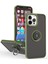 iPhone 15 Pro Max Için Yüzük Stand Mat Sert Silikon Telefon Kılıfı - Yeşil (Yurt Dışından) 1