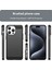 iPhone 15 Pro Max Için Yumuşak Karbon Fiber Fırçalanmış Tpu Telefon Kılıfı - Siyah (Yurt Dışından) 3