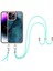 iPhone 15 Pro Max Için Desen Hibrit Çapraz Askı Kordon Telefon Kılıfı - Yeşil (Yurt Dışından) 1