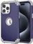iPhone 15 Pro Max Için Yumuşak Silikon Sert Pc Tampon Telefon Kılıfı - Lacivert (Yurt Dışından) 1