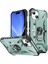 iPhone 15 Için Halka Tutucu Standlı Çift Katmanlı Telefon Kılıfı - Yeşil (Yurt Dışından) 2