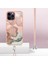 iPhone 15 Pro Için Desen Hibrit Çapraz Askı Kordon Telefon Kılıfı - Rose Gold (Yurt Dışından) 3