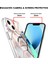iPhone 15 Plus Için Mermer Ince Yumuşak Tpu Darbeye Dayanıklı Telefon Kılıf - Beyaz (Yurt Dışından) 4