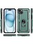 iPhone 15 Plus Için Halka Tutuculu Çift Katmanlı Telefon Kılıfı - Yeşil (Yurt Dışından) 2