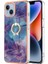 iPhone 15 Plus Için Halka Tutucu ile Desen Sert Arka Tpu Tampon Telefon Kılıfı - Mor (Yurt Dışından) 1