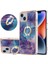 iPhone 15 Plus Için Halka Tutucu ile Desen Sert Arka Tpu Tampon Telefon Kılıfı - Mor (Yurt Dışından) 5