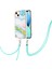 iPhone 15 Plus Için Crossbody Askı Ipi Mermer Desenli Telefon Kılıfı - Altın (Yurt Dışından) 3