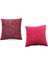 Mercan Desenli Pembe Kırlent Kılıfı Seti -2 Adet 45CM*45CM 3