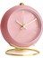Pille Çalışan Işıklı Masa Çalar Saatler, Retro Sessiz Geçiş Yok Analog Küçük Saat, Başucu / Yatak Odası Için Yüksek Sesli Vintage Masa Çalar Saatler (Pembe) (Yurt Dışından) 1