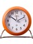 4 Inç Yuvarlak Geçmeyen Çalar Saat, Pille Çalışan, Işık Yayma Fonksiyonu, Süper Sessiz Çalar Saat, Masa/yatak Odası Için Basit ve Şık Tasarım (Turuncu) (Yurt Dışından) 1