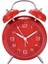4 Inç Ikiz Zil Çalar Saat, Arkadan Aydınlatmalı, Sessiz Geçmeyen, Pille Çalışan, Yüksek Sesle Uyandırma Alarm Saati (Kırmızı) (Yurt Dışından) 1
