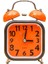 Öğrenciler, Çocuklar ve Yetişkinler Için 3,5 Inç Kare Metal Işıklı Sevimli Çalar Saat Sessiz Çalar Saat (Turuncu) (Yurt Dışından) 1
