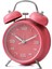Arkadan Aydınlatmalı, Sessiz Hareketsiz, Pille Çalışan, Yüksek Sesle Uyandırma Çalar Saati (Pembe) ile 4 Inç Ikiz Zil Çalar Saat (Yurt Dışından) 1