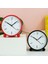 Analog Çalar Saat, 4 Inç Süper Sessiz, Geçmeyen, Gece Işıklı Küçük Saat, Pille Çalışan, Basit Tasarım, Yatak Odası Için, Başucu, Masa-Kırmızı (Yurt Dışından) 2