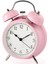 4 Inç Ikiz Zil Çalar Saat, Arkadan Aydınlatmalı, Sessiz Geçmeyen, Pille Çalışan, Yüksek Sesle Uyandırma Alarm Saati (Pembe) (Yurt Dışından) 1