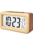 Pille Çalışan Ahşap Ledli Dijital Çalar Saat, Akıllı Sensör Ertelemeli Gece Lambası, Tarih, Sıcaklık, 12/24 Saat Değiştirilebilir, (Ahşap) (Yurt Dışından) 1