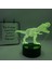 Dinozor Serisi Gece Işık Ht 16 Renk 3D LED Illusion Lamba Uzaktan Kumandalı Oyuncaklar Çocuk Ev Dekorasyon Işık - Dinozor A (Siyah Koltuk) (Yurt Dışından) 1