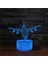 Uçak Gece Işık Ht 3D Illusion Lamba 7 Renk Değiştiren Dokunmatik Kontrol LED Masa Masa Dekoru Lambalar Çocuk Boys Için Noel Doğum Günü Hediyeleri Ot Uçak Sevgilisi (Stil B) (Yurt Dışından) 1