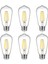 Vintage LED Edison Ampuller 6W, Eşdeğer 60W Akkor, Sıcak Beyaz 2700K, 80+ Crı'lı ST58 Antika LED Filament Ampuller, E26 Orta Taban, Kısılabilir, Şeffaf Cam, 6'lı Paket (Yurt Dışından) 2