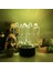 3D LED Gece Işık Bts Şarkıcı Gençlik Ligi 3D Illusion Lamba Hayranlar Için Uzaktan Kumanda Yatak Odası Dekoru --- Stil B1 (Siyah Koltuk) (Yurt Dışından) 1