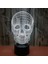 3D Kafatası Lambaları, 3D Gece Lambası, Inanılmaz Illusion Lambalar Gece Lambası LED Gece Lambası Çocuklar Için Optik Lamba Hediyesi 7 Renk Değişimi Görsel Lamba (Yurt Dışından) 2