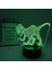 Dinozor Serisi Gece Işık Ht 16 Renk 3D LED Illusion Lamba Uzaktan Kumandalı Oyuncaklar Çocuk Ev Dekorasyon Işık - Dinozor K (Siyah Koltuk) (Yurt Dışından) 1