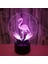 3D Flamingo Gece Işık Ht 16 Renk Değiştirme USB Güç Uzaktan Kumanda Dokunmatik Anahtar Dekor Lamba Optik Illusion Lamba LED Masa Masa Lambası Çocuk Noel Doğum Günü Hediyesi (Yurt Dışından) 1