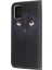 Samsung Galaxy A52 4G/5G/A52S Için Desen Koruyucusu 5g Çapraz Doku Deri Deri Cüzdan Case-Cat Yüz (Yurt Dışından) 3