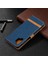 Samsung Galaxy A32 5G/M32 5g Renkli Kot Plicing Jeans Bez Yüzey Cüzdan Deri Telefon Kapak-Dark Mavi (Yurt Dışından) 5
