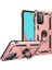 Samsung Galaxy A52 4G/5G/A52S 5g-Rose Gold Için Zırh Anti-Fall Metal Yüzük Kickstand Tasarım Hibrit Pc Tpu Kabuğu (Yurt Dışından) 1