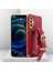 Bilek Kayış Tasarımı 6d Elektroklokan Timsah Pu Derisi Kaplamalı Tpu Telefon Geri Kılıf Samsung Galaxy A32 5G/M32 5g-Kırmızı (Yurt Dışından) 1
