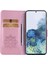 Baykuş Izi Rinestone Dekor Cüzdan Deri Kapak Samsung Galaxy S21 Fe-Rose Altın (Yurt Dışından) 5