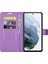Cüzdan Tasarım Litchi Doku Deri Telefon Kılıfı Samsung Galaxy S21 Fe-Purple Için Stand ile Foli Flip Kapak (Yurt Dışından) 4