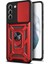 Samsung Galaxy S21 Fe-Red Için Ring Tutucu Kickstand ile Kamera Push Pencere Telefon Kılıfı Kapağı (Yurt Dışından) 1
