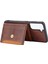 Samsung Galaxy S21 Fe-Brown Için Kart Yuvaları ile Pu Deri Kaplamalı Tpu Kılıfı+Kickstand (Yurt Dışından) 5