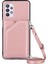 Stand Kartı Tutucu Parlak Deri Tpu Samsung Galaxy A32 5G/M32 5g Omuz Kayışı Rozet Altın (Yurt Dışından) 1