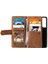 9 Kart Yuvaları Pu Deri+Tpu Katlanabilir Stand Cüzdan Telefon Kılıfı Kapak Samsung Galaxy S22+5G-BROWN Için Fermuar Cepi (Yurt Dışından) 4