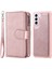 Samsung Galaxy S21+5G Söndürülebilir 2'si Deri Kılıf Kabuğu ile Samsung Galaxy Stand Tasarımı Fermuar Pocket-Rose Altın (Yurt Dışından) 1