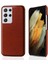 Samsung Galaxy S21 Ultra 5g-Brown Için Çılgın At Dokusu Anti-Fall Anti-Fall Deri Kaplamalı Pc Telefon Kılıfı (Yurt Dışından) 1