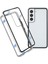 Samsung Galaxy S22 Için 5g 360 Derece Tam Koruma Telefon Kılıfı Metal Tampon+Çift Taraflı Temperli Cam Anti-Güz Anti Kabuğu Manyetik Kapanma Silver (Yurt Dışından) 1