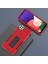 Samsung Galaxy A22 5g (Ab Versiyonu) Kickstand Telefon Kılıfı Sabit Pc+Yumuşak Tpu Araba Montajı Metal Kırmızı/siyah ile Anti-Drop Kapak (Yurt Dışından) 5
