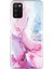 Samsung Galaxy A02S (164.2X75.9X9.1MM) Esnek Tpu Telefon Geri Kapağı Imd Mermer Desen Şok Geçirmez Vaka-Pembe/mavi (Yurt Dışından) 1