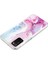Samsung Galaxy A02S (164.2X75.9X9.1MM) Esnek Tpu Telefon Geri Kapağı Imd Mermer Desen Şok Geçirmez Vaka-Pembe/mavi (Yurt Dışından) 2