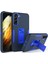 Samsung Galaxy S22+5G Hard Pc+Yumuşak Tpu Hibrid Telefon Kapağı Entegre Kickstand Araba Montajı Metal Sac Vaka Sapfire/koyu Mavi (Yurt Dışından) 1