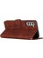 Samsung Galaxy S22 5g Için Kalp Şekli Baskı Kılıfı, Cilt Touch Hissed Hisset Anti-Shock Pu Deri Deri Çift Taraflı Manyetik Toka Cüzdan Stand Kabuğu Strap-Brown (Yurt Dışından) 5