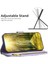 Samsung Galaxy S22+5GIM Baskılı Eşkenar Dörtgen Desenli, Fermuarlı Cep Flip Standı Mat Pu Deri Cüzdan Kapak-Mor (Yurt Dışından) 2
