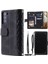 005 Samsung Galaxy Için Stil S21 Fe 5g, Anti-Çizik Fermuar Cep Telefonu Kapağı Rhombus Doku Pu Deri Deri Anti-Fall Cüzdan Kılıf Stand Strap Kart Tutucu-Black (Yurt Dışından) 1