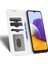 Samsung Galaxy A22 5g (Ab Versiyonu) Izgara Doku Pu Pu Deri Katlanabilir Stand Kılıfı Manyetik Otomatik Emzik Cep Telefonu Cüzdan Kapak-Beyaz (Yurt Dışından) 4