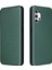 Samsung Galaxy A32 5G/M32 5g-Green Için Karbon Fiber Deri Otomatik Absorbe Kılıf (Yurt Dışından) 2